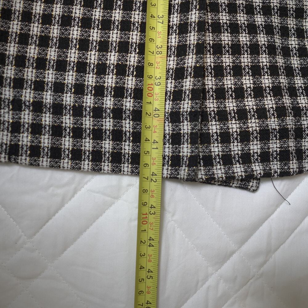 Teen Plaid Blazer Dress Sz XL Open Front Gold Button Double Breasted V-Neck NWT - Picture 12 of 13